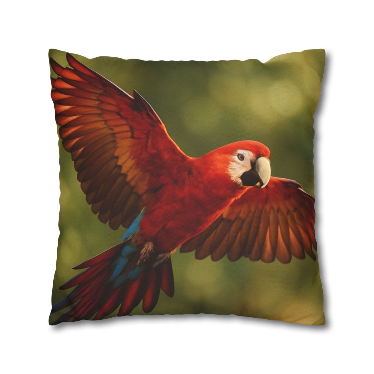 Scarlet Arc Macaw In Flight trendy patterned pillow cases
