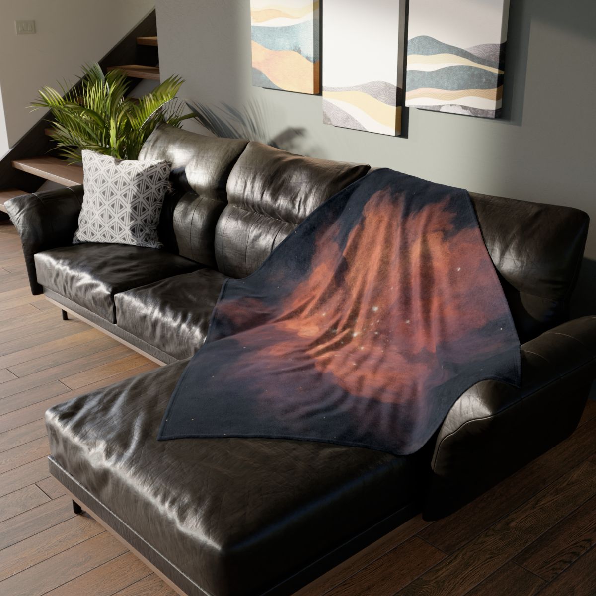 Celestial Dust Bloom decorative home blankets