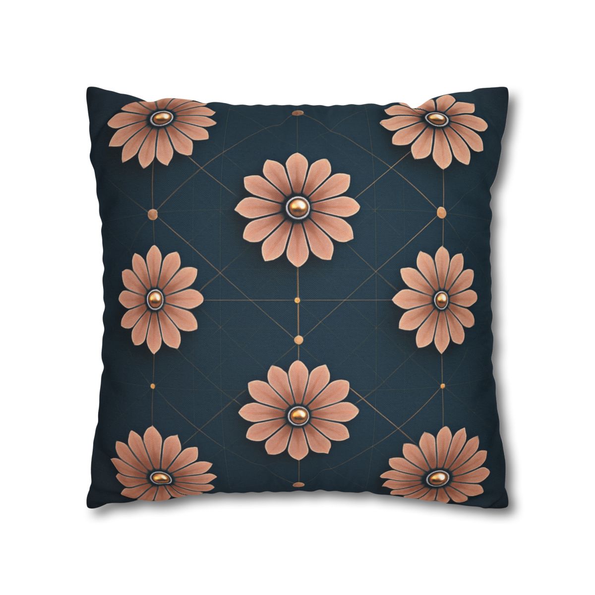 Blossom Orbit Grid designer print pillow cases