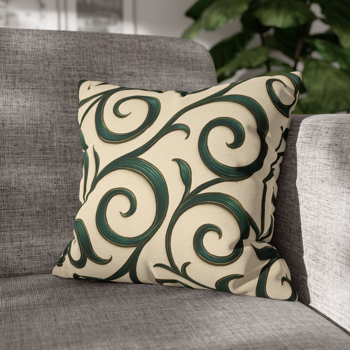 Vine Curl Ribbon Matrix stylish decorative pillowcases