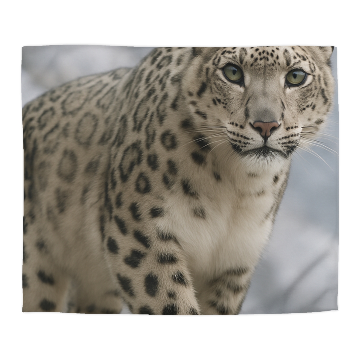 Snow Leopard Silent Ascent soft comforter duvets