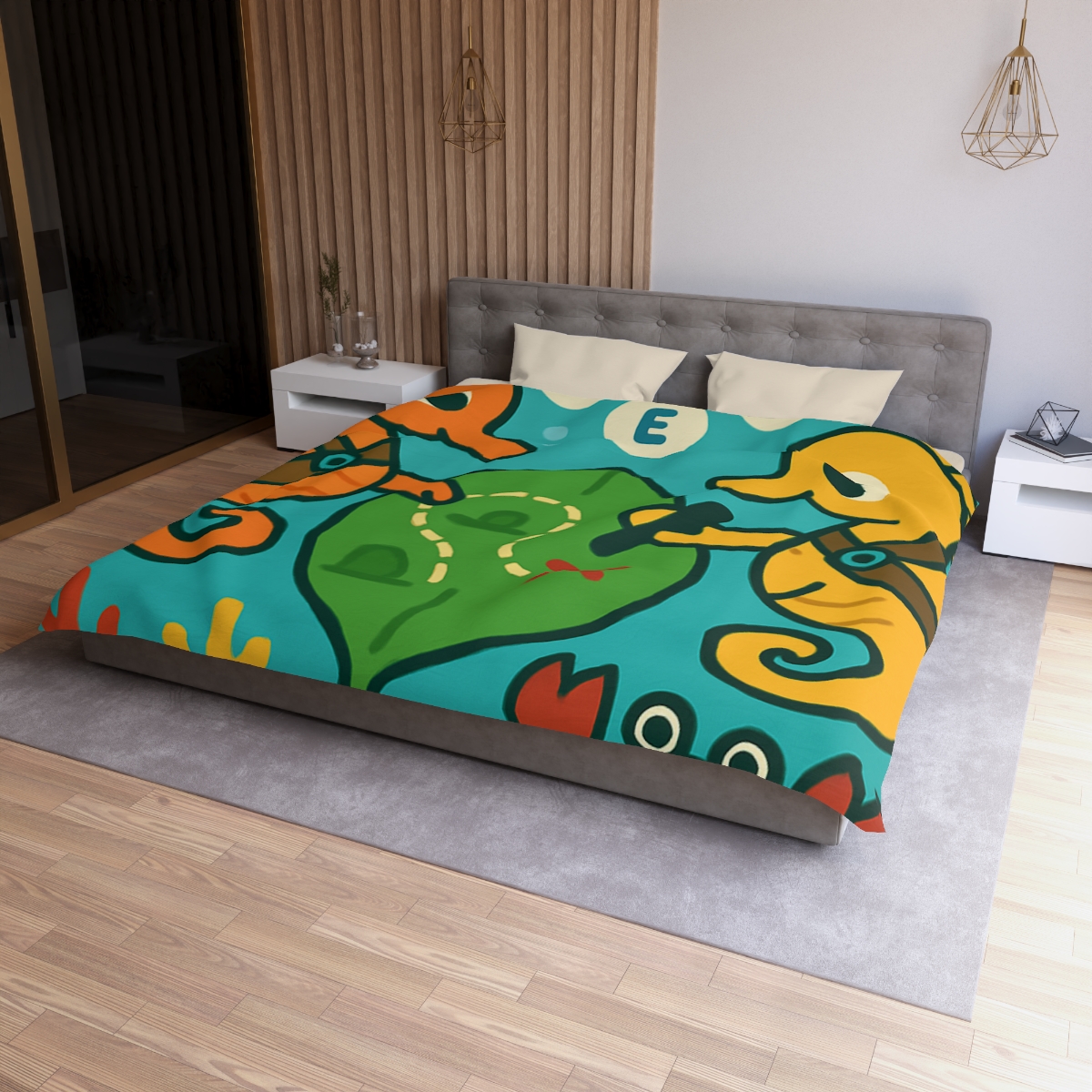 Underwater Map Makers The Seahorse Scouts personalized bedding duvets