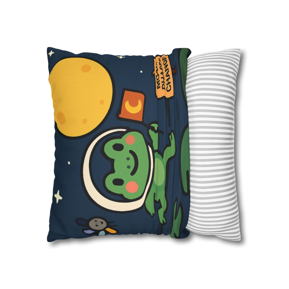 Moonlight Marsh Frog Astronaut unique gift pillow cases