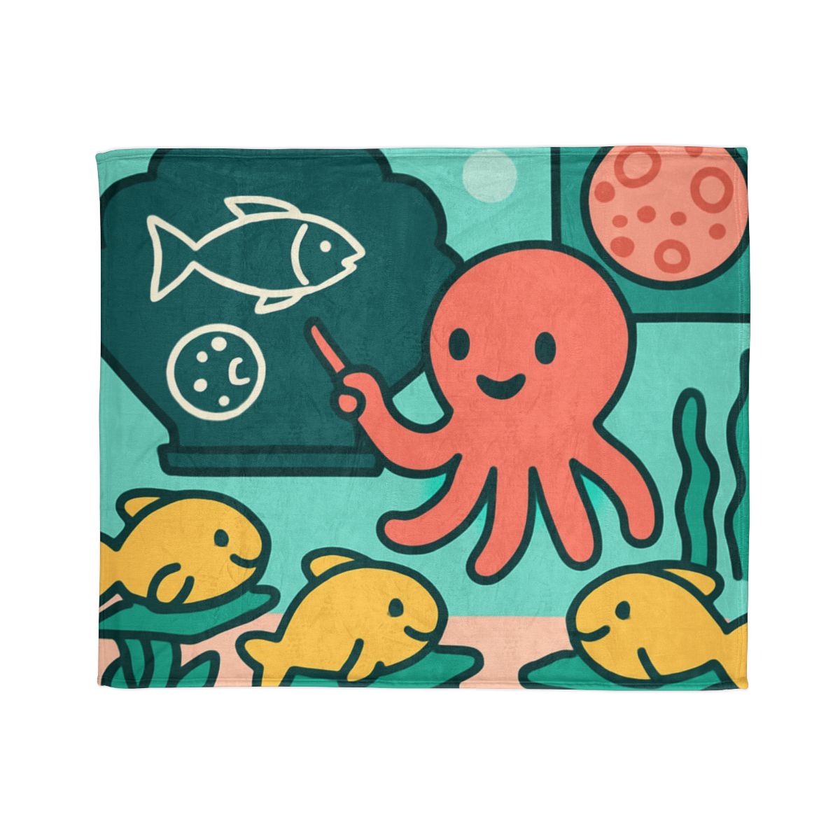 Cosmic Coral Classroom trendy patterned blankets
