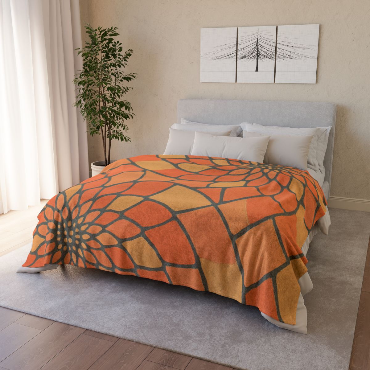 Petal Spiral Matrix soft fleece blankets