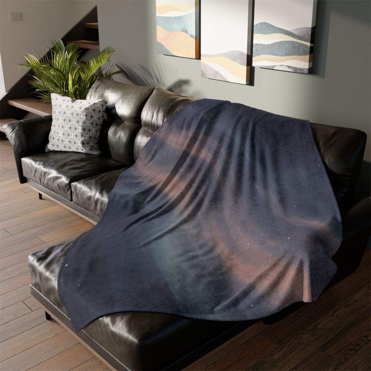 Chromatic Dust Tides stylish throw blankets