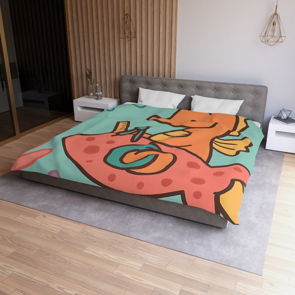 Coral Rocket Seahorse trendy bedroom duvets