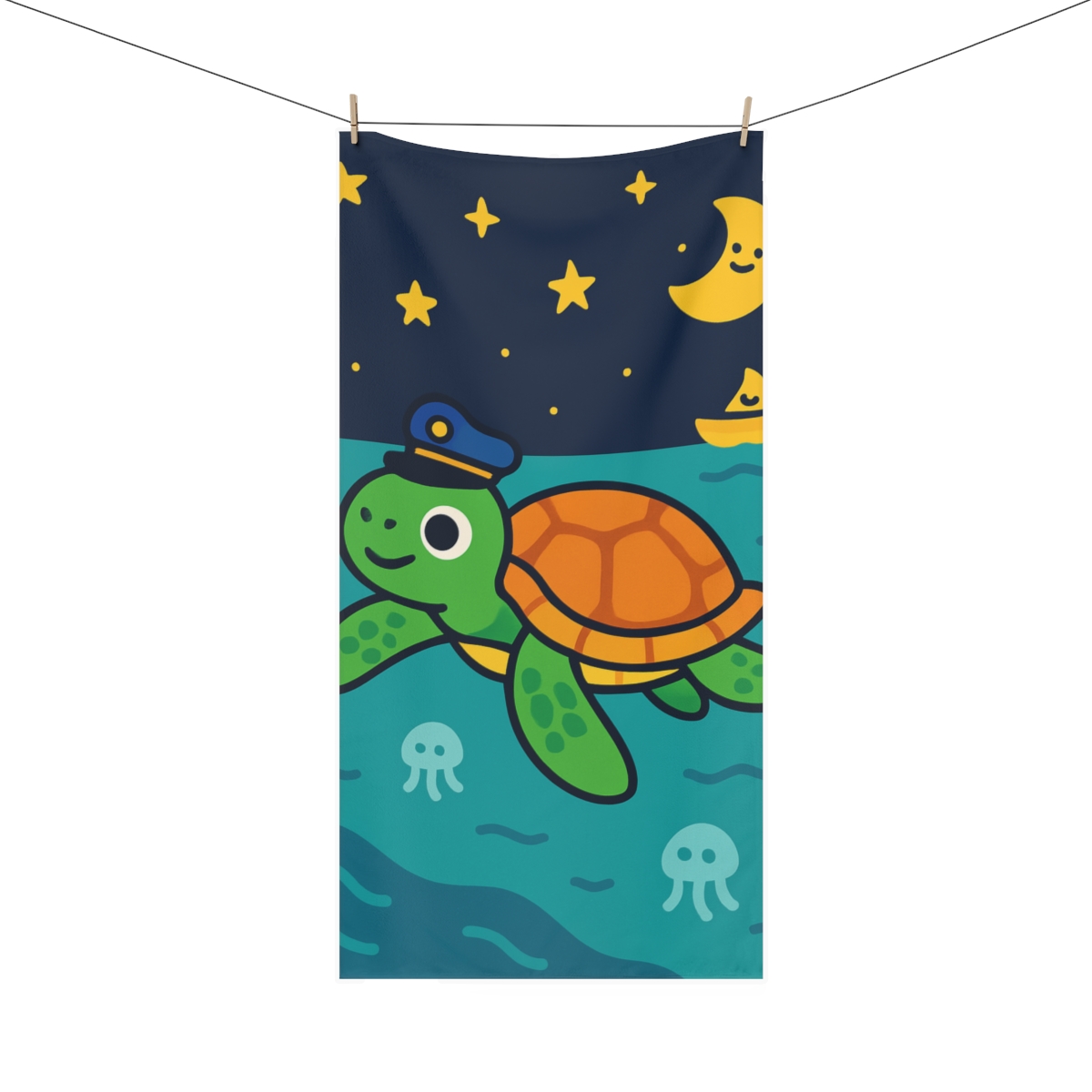 Starlight Sea Turtle Expedition soft cotton towels