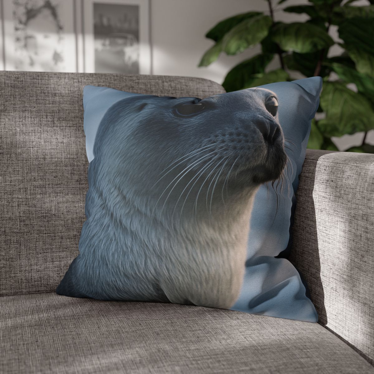 Moonlit Gaze Harp Seal custom pillow cases
