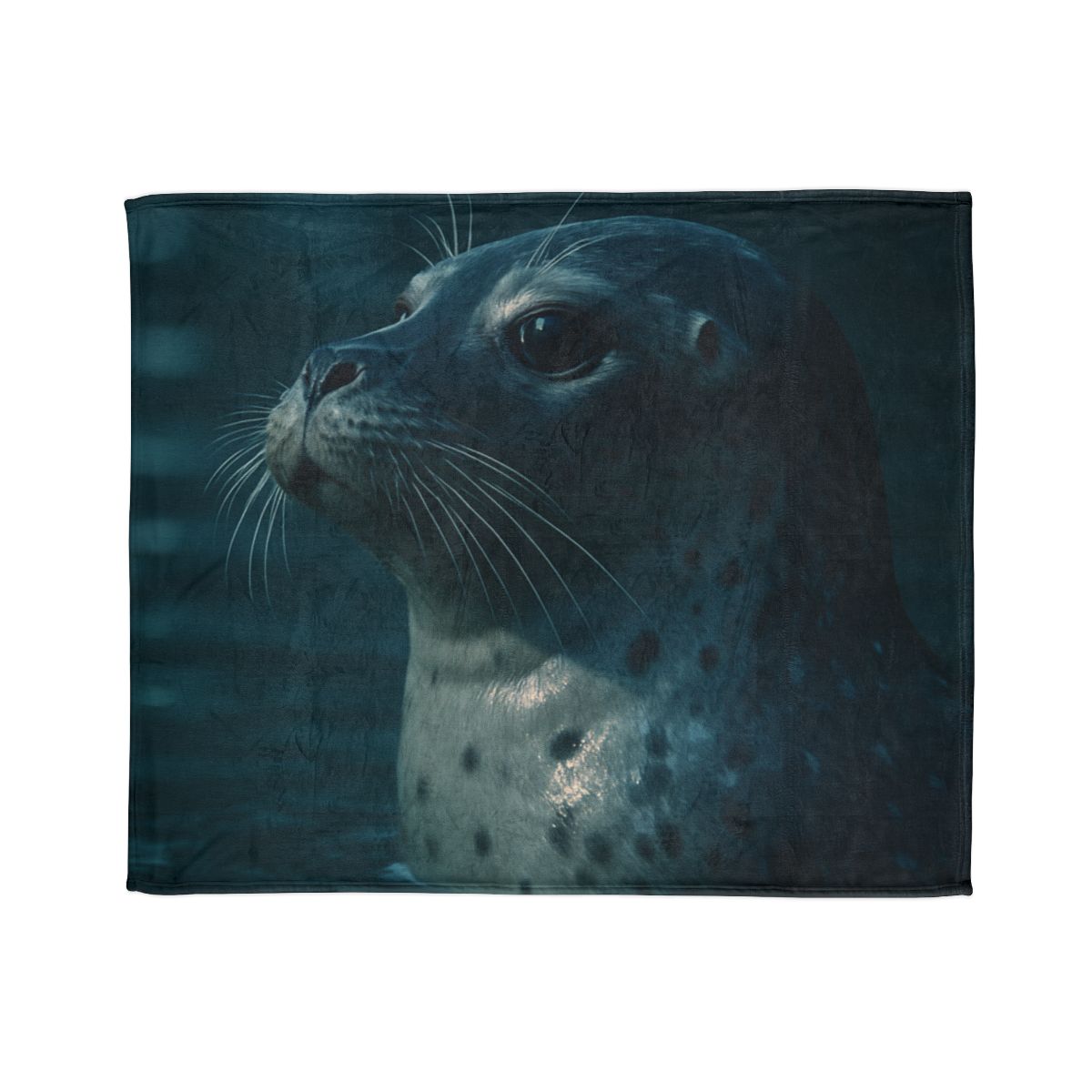 Moonlit Voyager Harbor Seal decorative home blankets