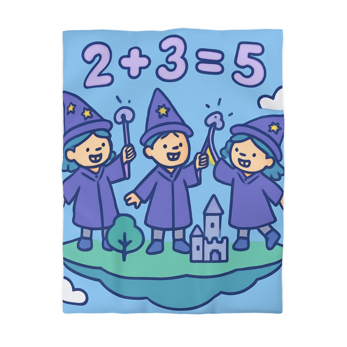Math Wizards Floating Island soft comforter duvets