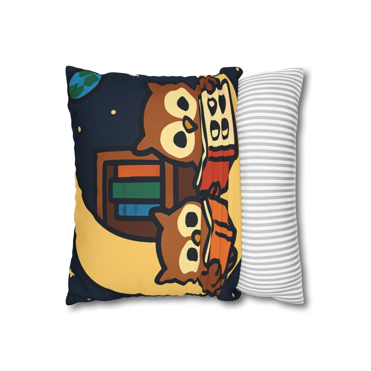 Lunar Library Owls custom pillow cases