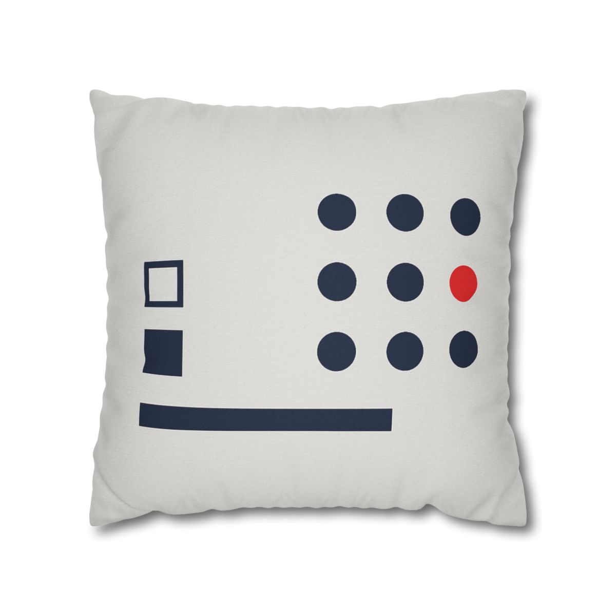 Missing Cell Dot Grid With Long Bar personalized pillow covers