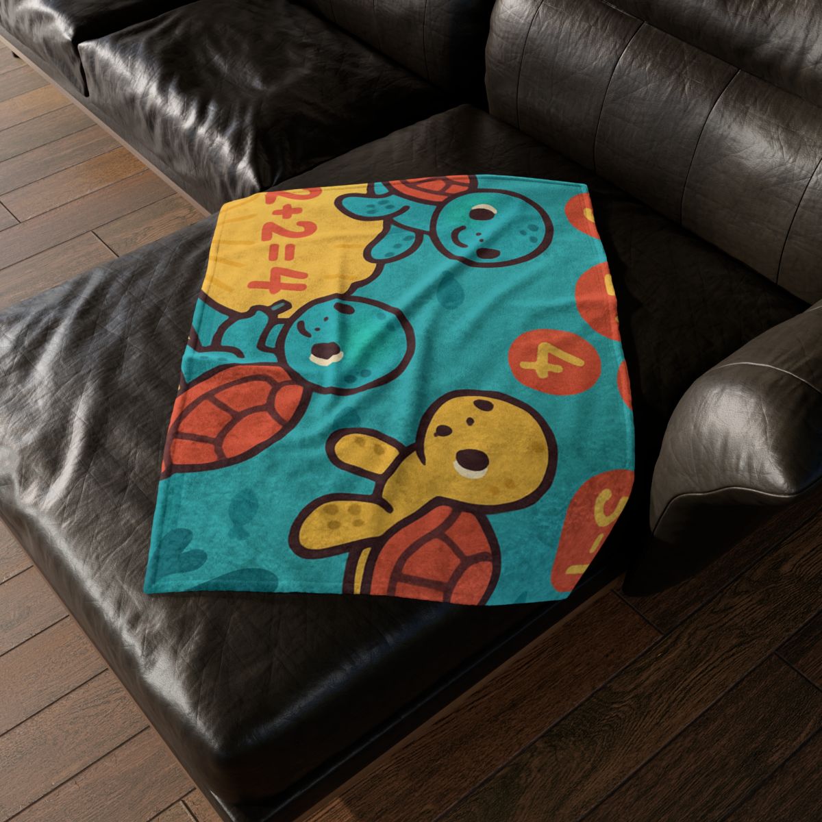 Coral Reef Math Turtles warm winter blankets