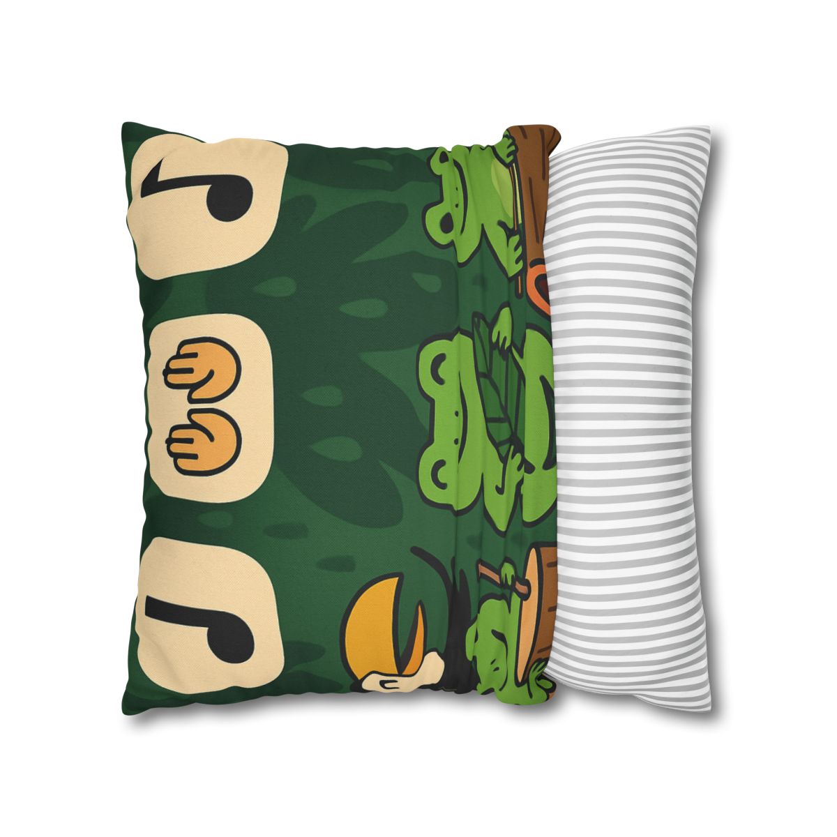 Jungle Rain Rhythm With The Frog Band comfortable bedding pillow covers