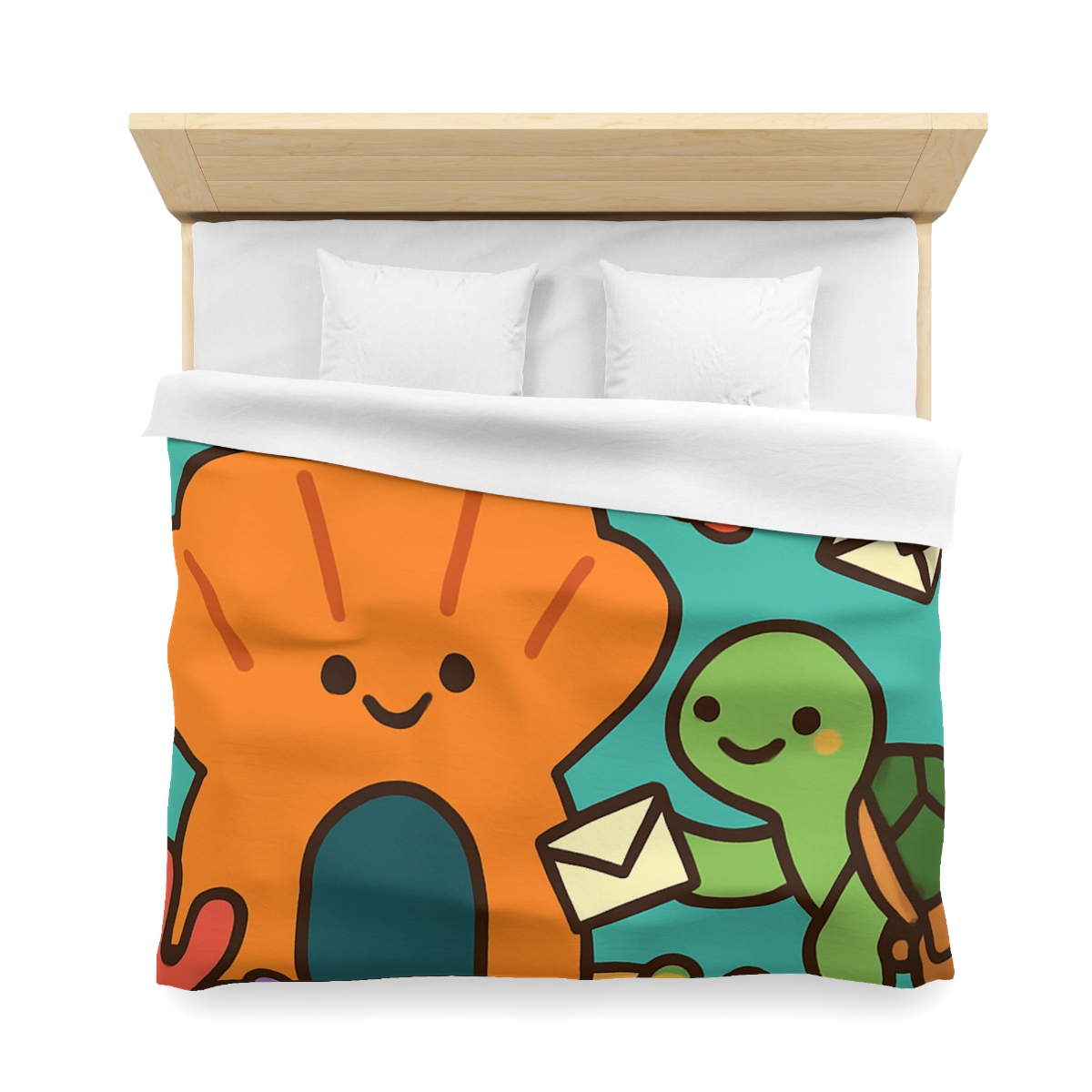 Coral Reef Post Office With Turtle Mail Carrier personalized bedding duvets