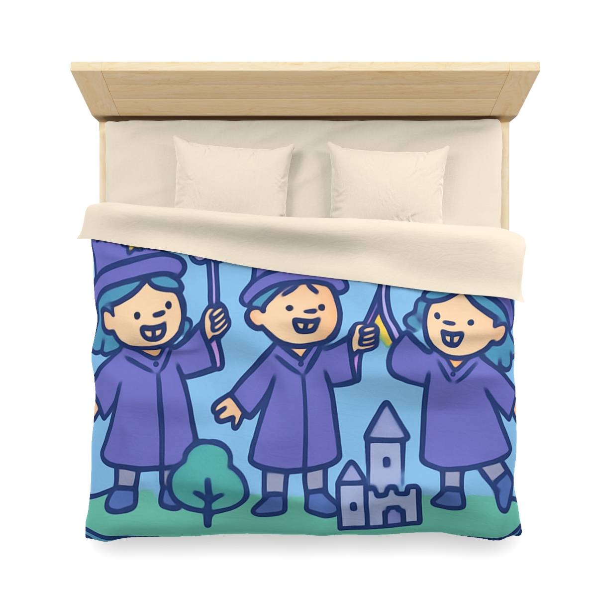 Math Wizards Floating Island soft comforter duvets
