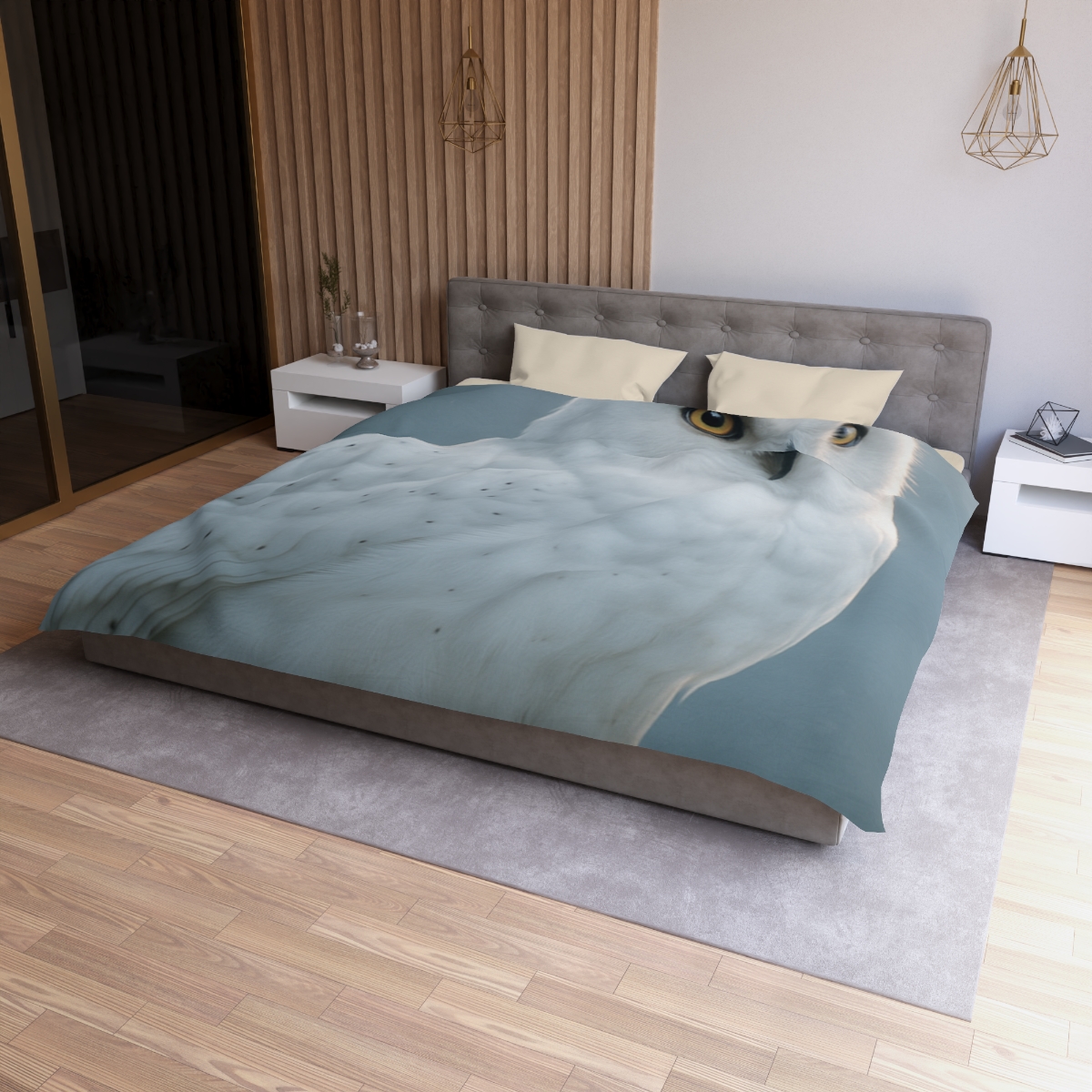 Twilight Watcher Snowy Owl stylish duvet covers