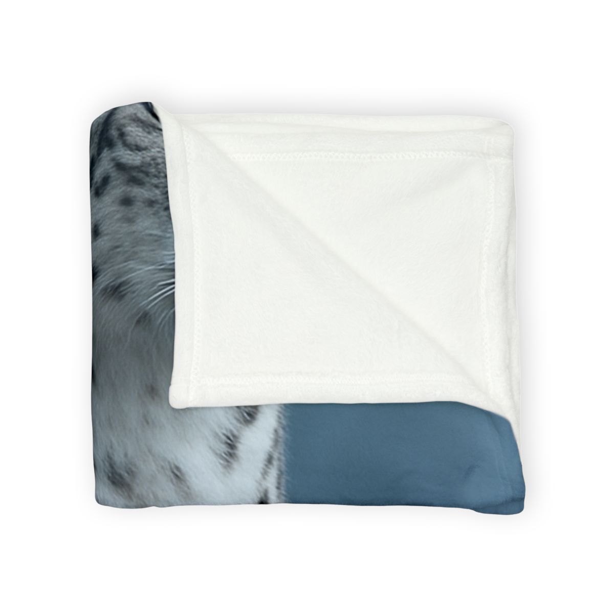 Cloud Cliff Snow Leopard soft fleece blankets