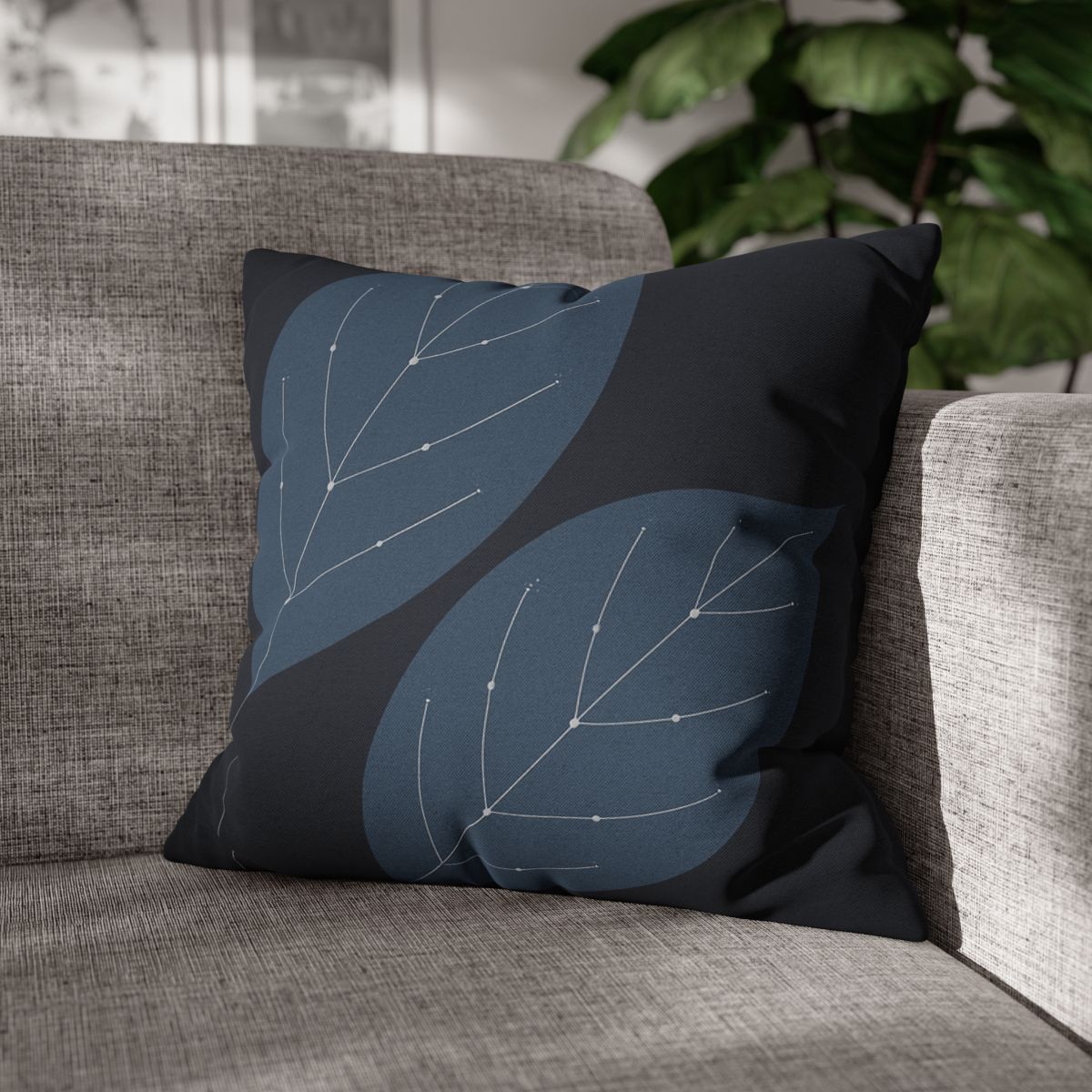 Leaf Vein Constellation Map designer print pillow cases