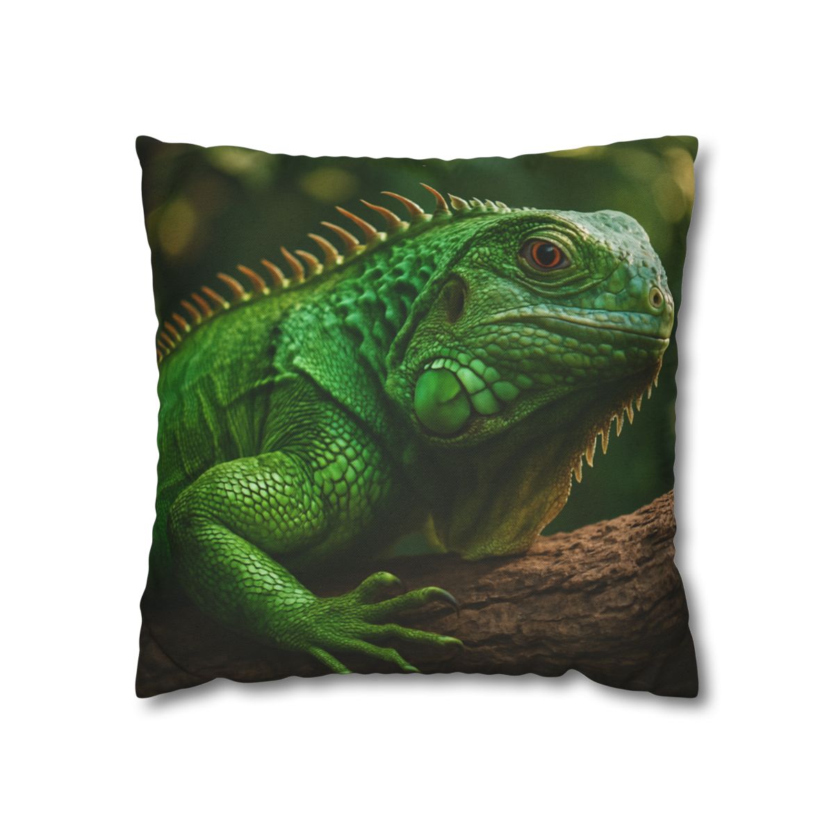 Emerald Gaze Green Iguana custom pillow cases