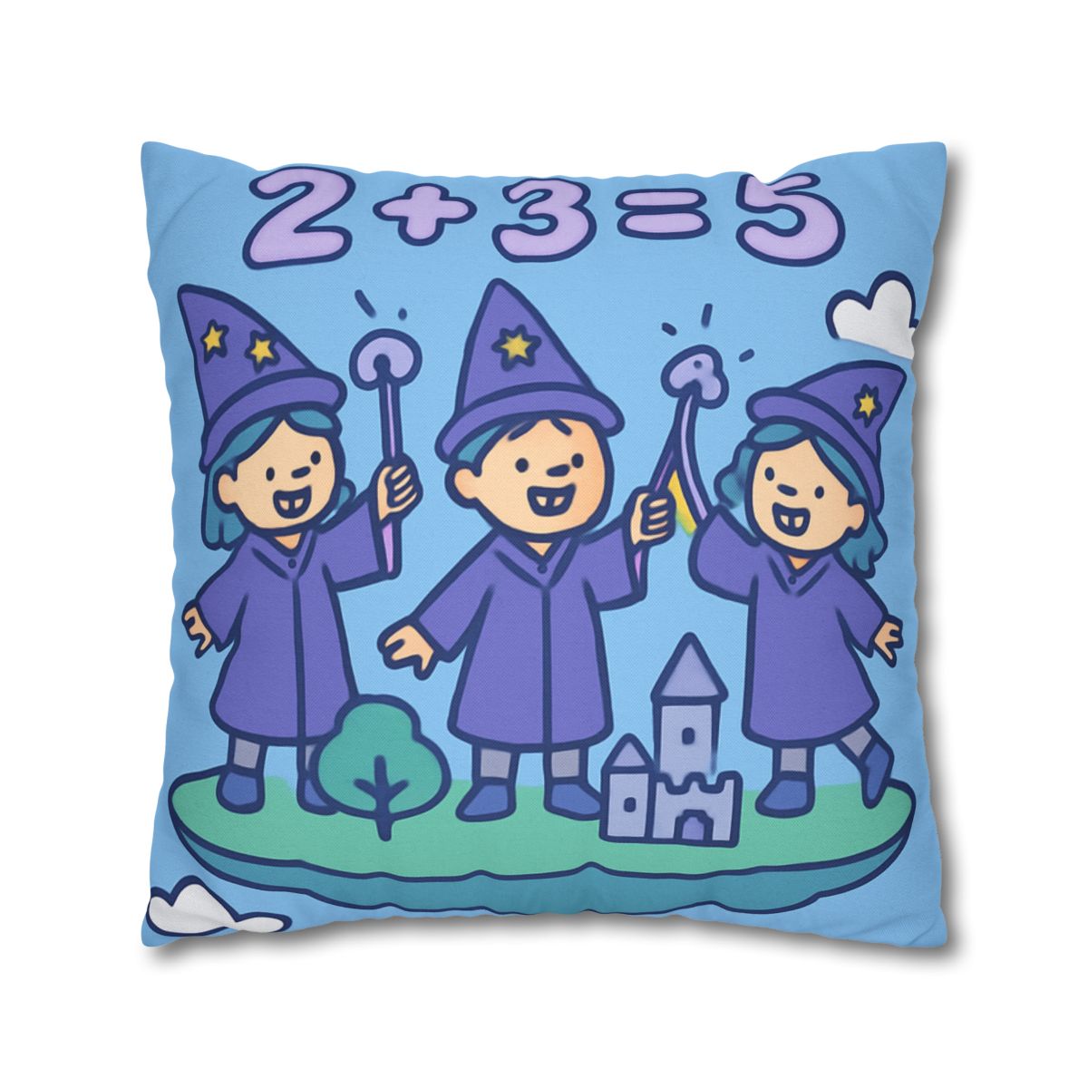 Math Wizards Floating Island comfortable bedding pillow covers