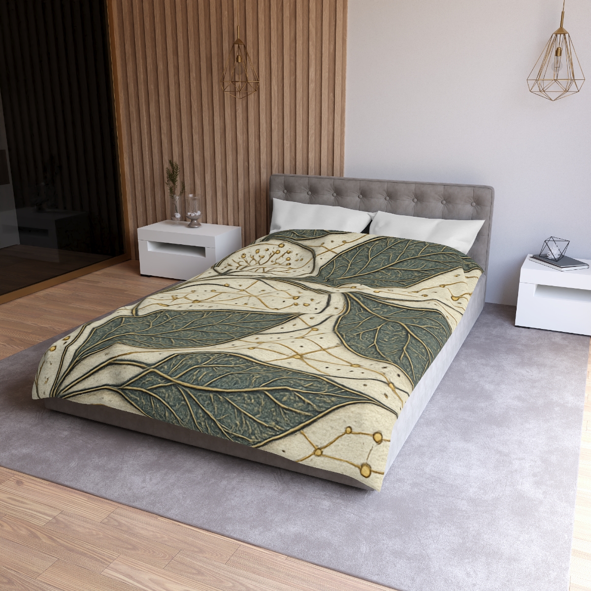 Leaf Vein Starchart Filigree personalized bedding duvets