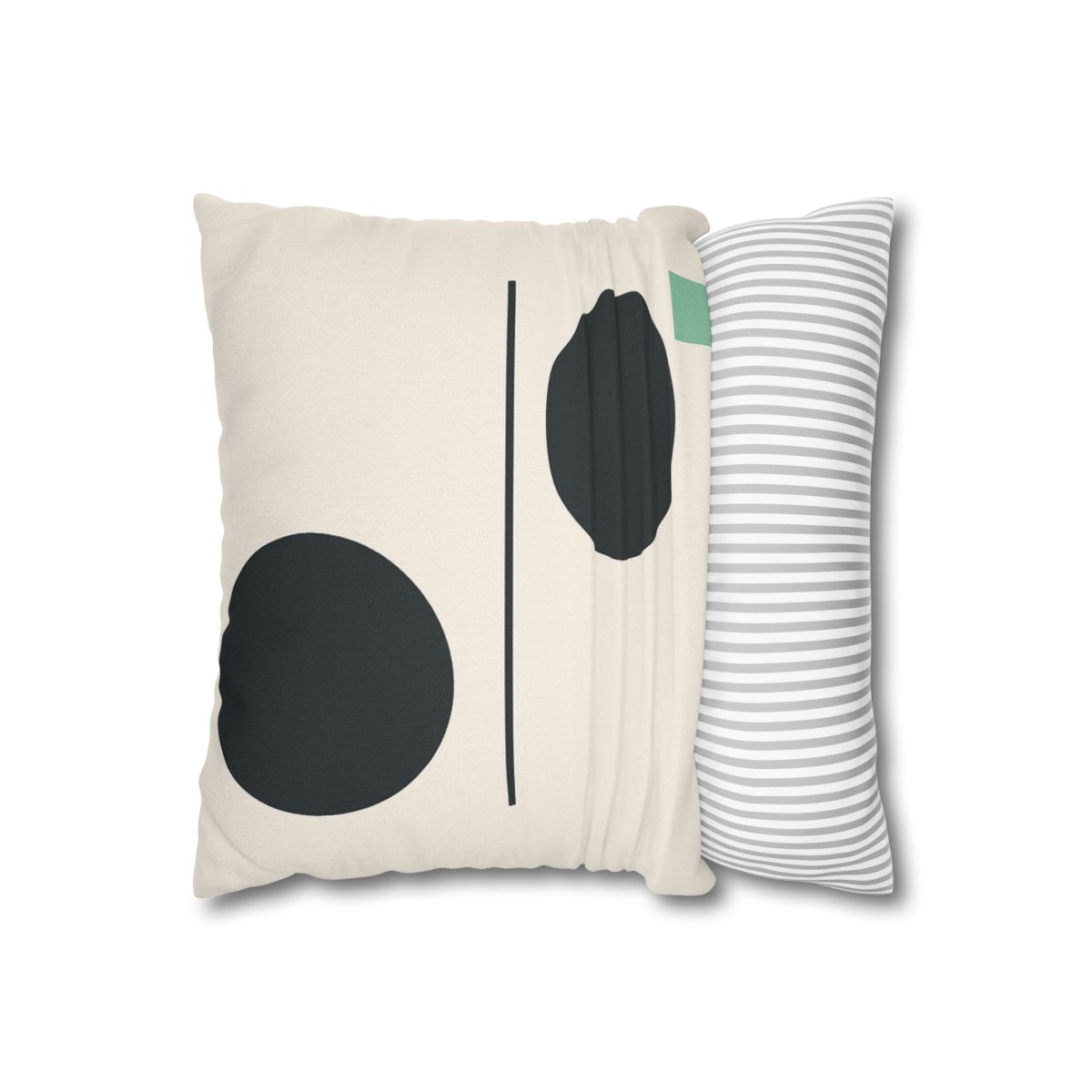 Offset Circle Bar Pairing designer print pillow cases