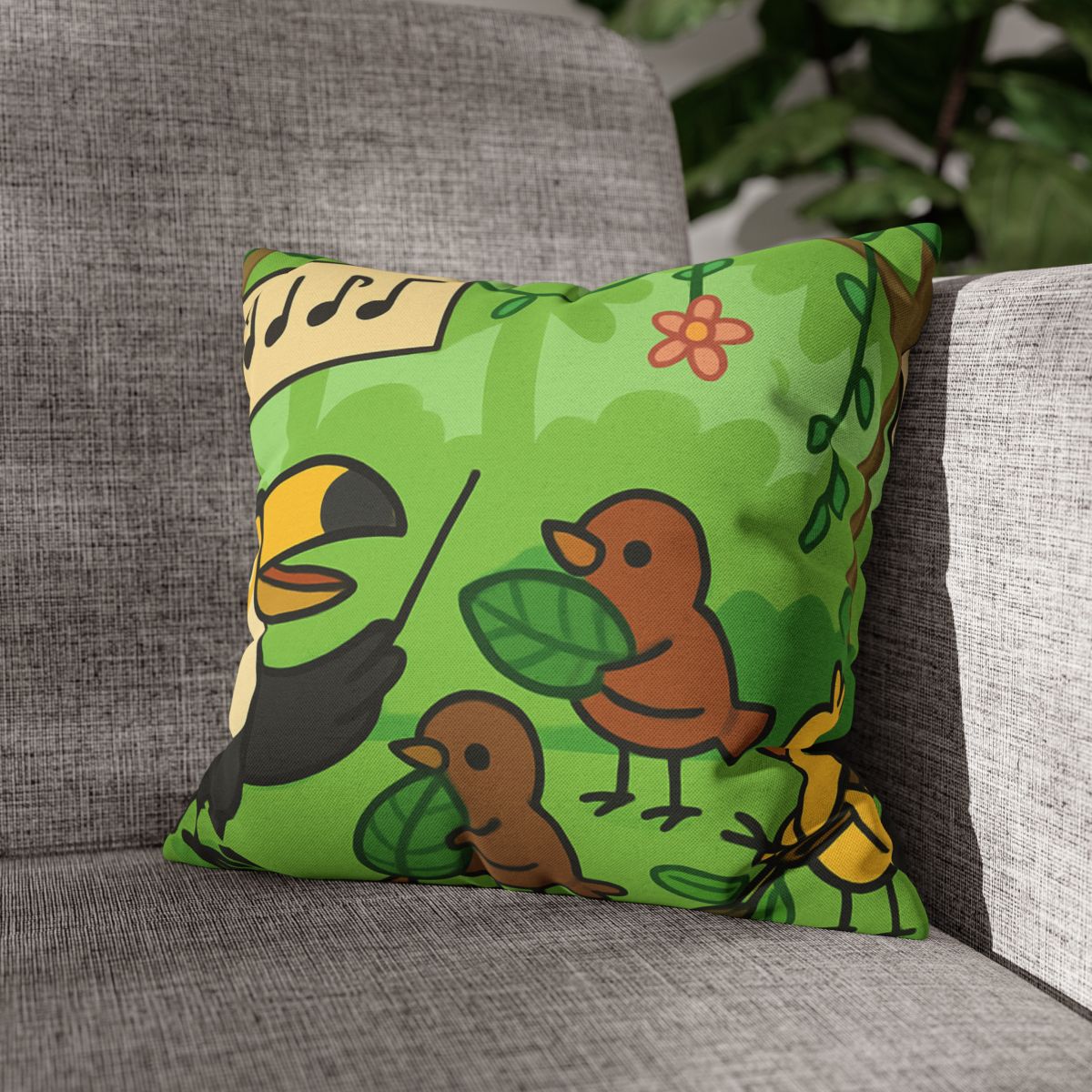Rainforest Orchestra Of Birds stylish decorative pillowcases