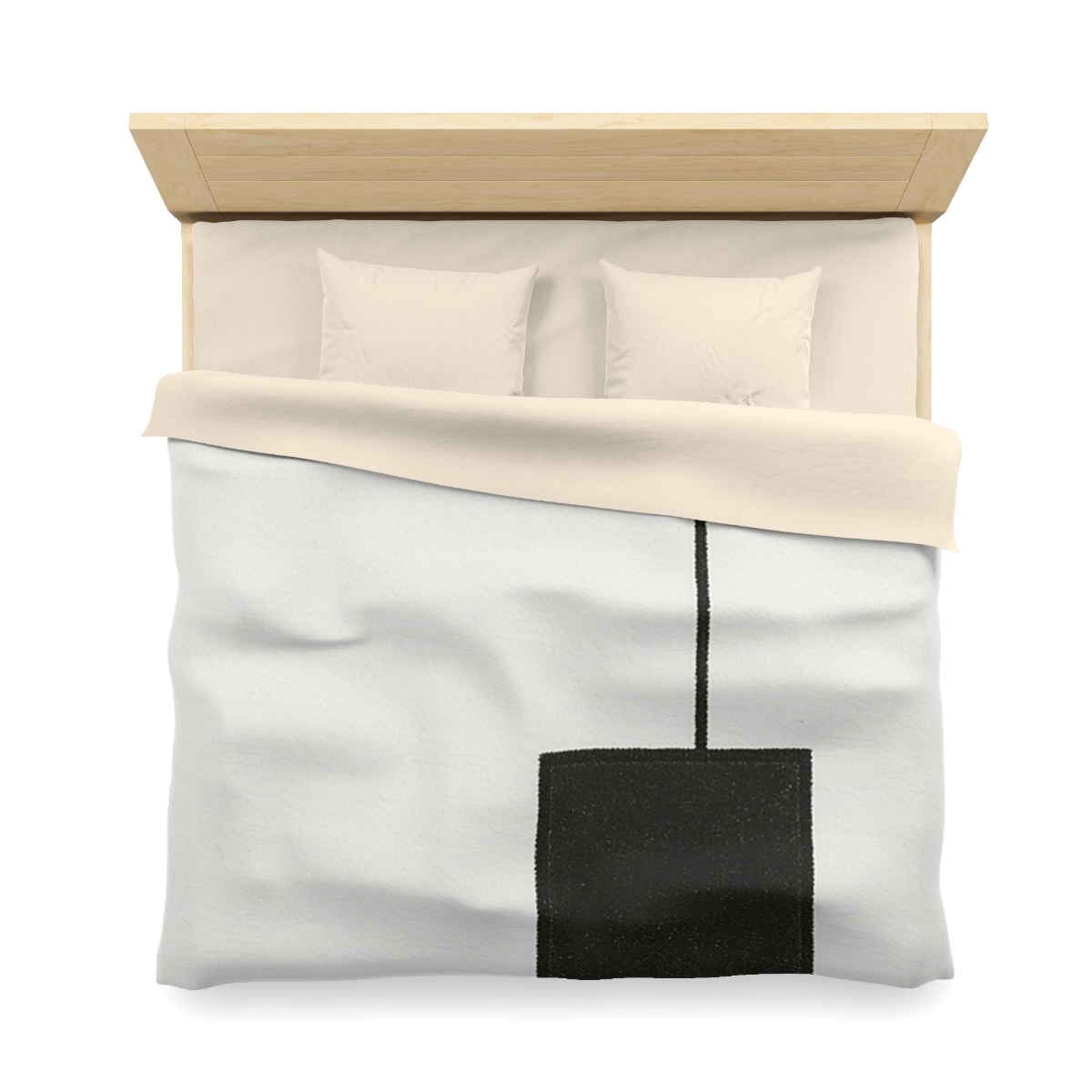 Offset Frame And Inner Square Pause personalized bedding duvets