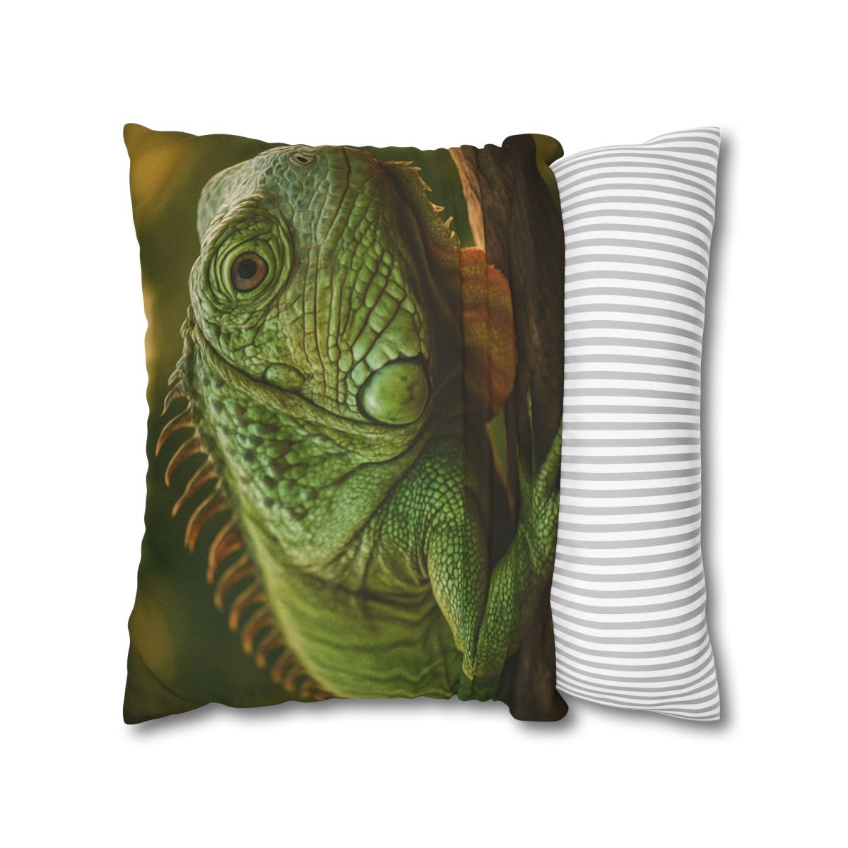 Orbit Glow Green Iguana custom pillow cases