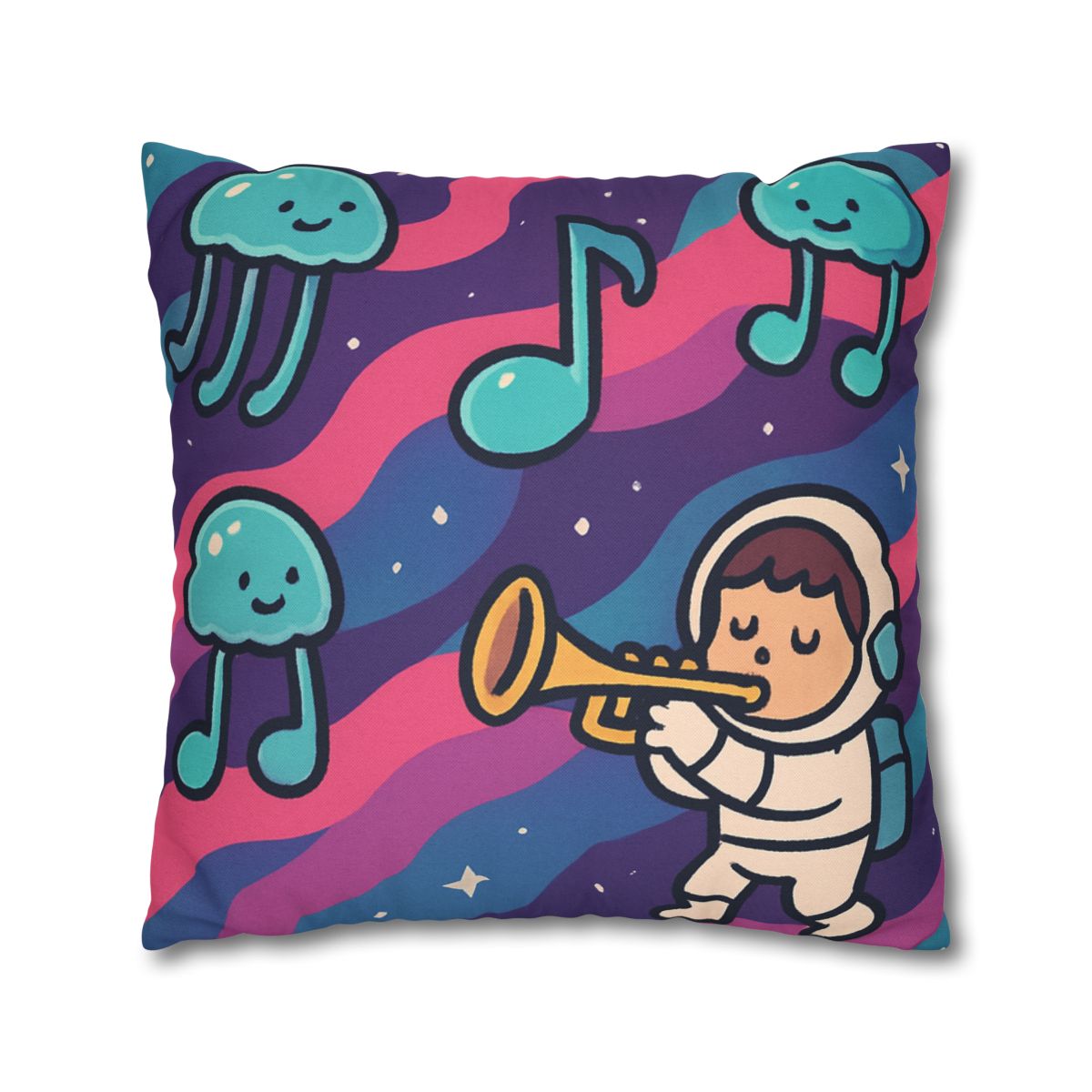 Nebula Jellyfish Orchestra designer print pillow cases