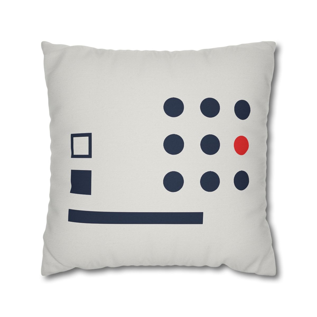 Missing Cell Dot Grid With Long Bar personalized pillow covers