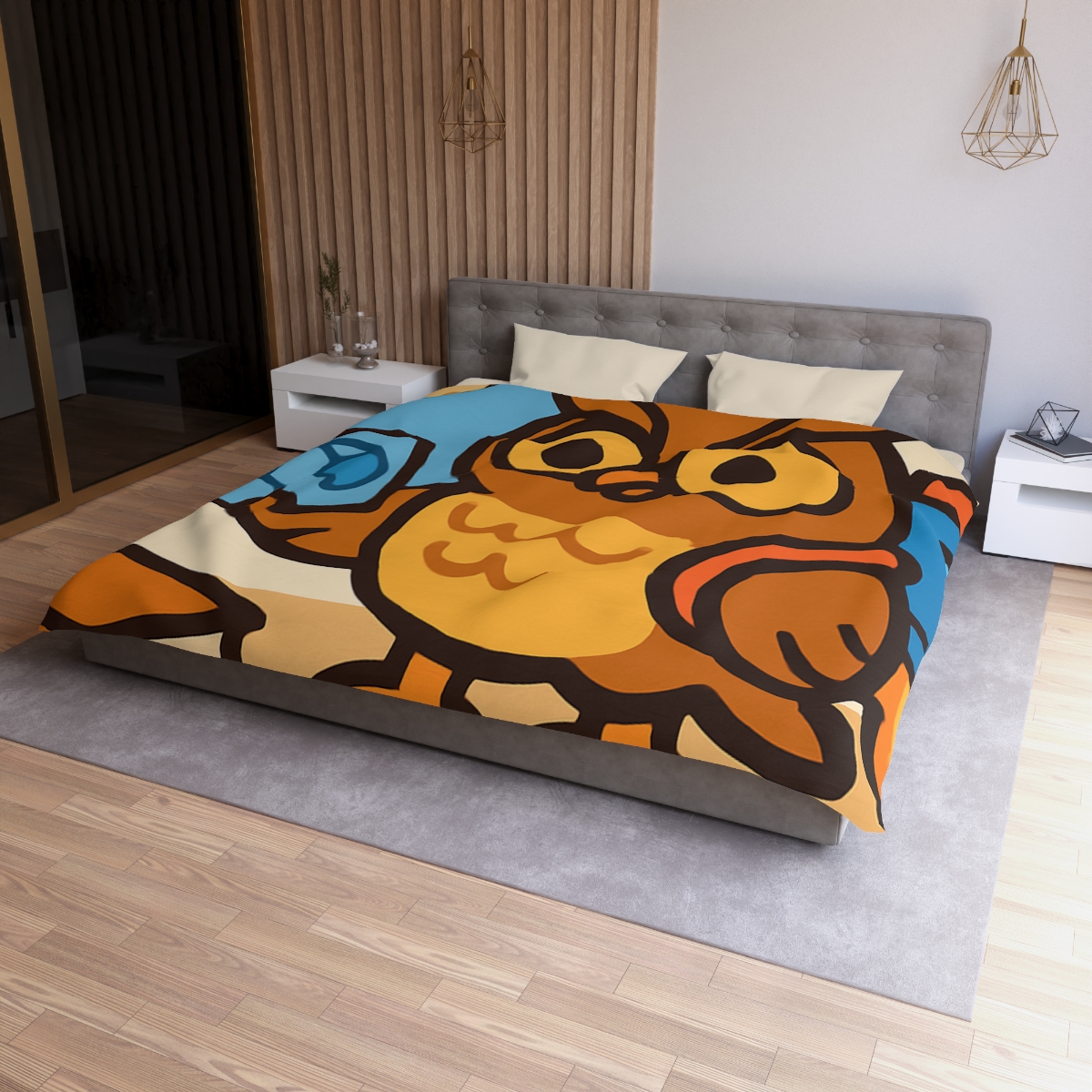 Rocket School Owl custom duvets