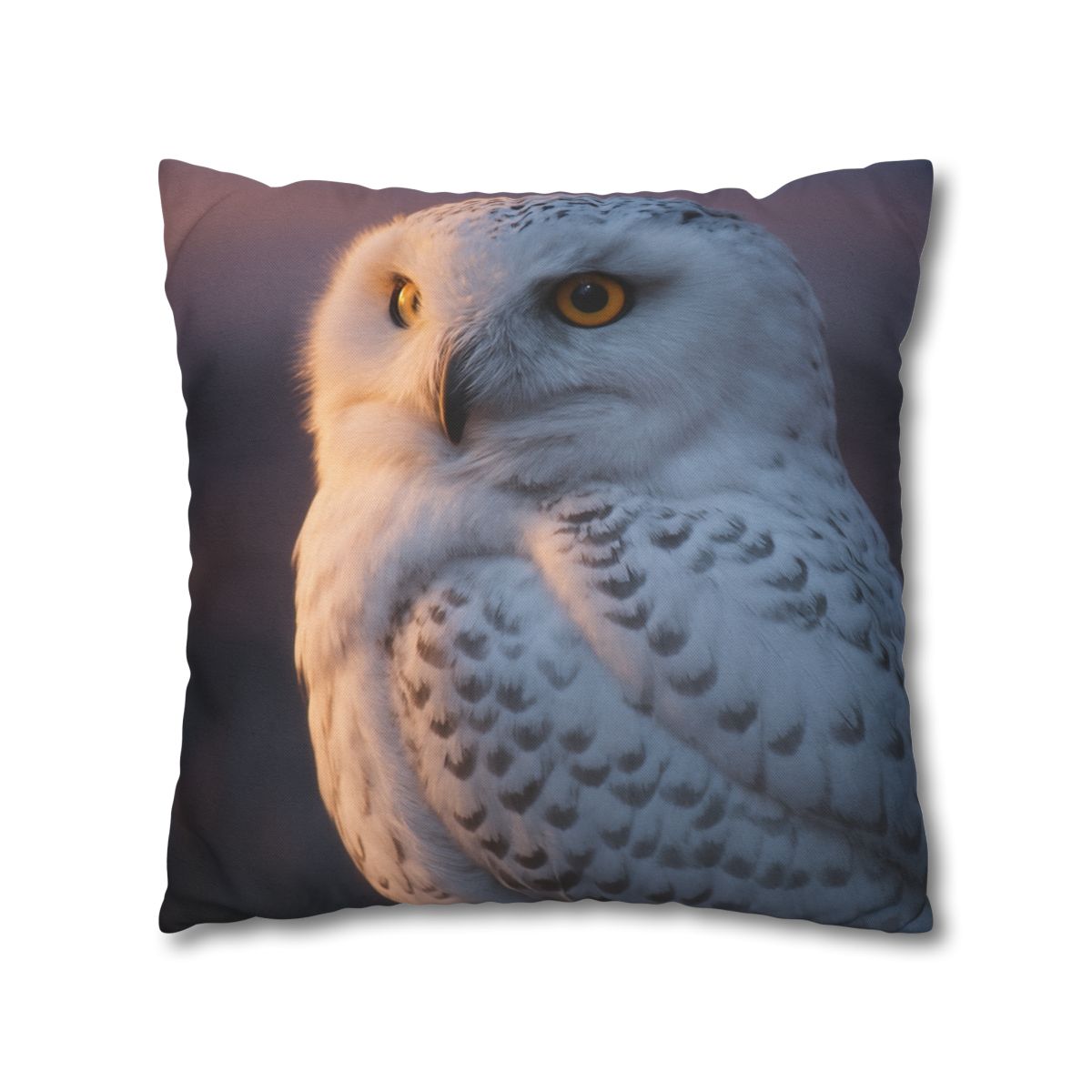 Twilight Watcher Snowy Owl trendy patterned pillow cases