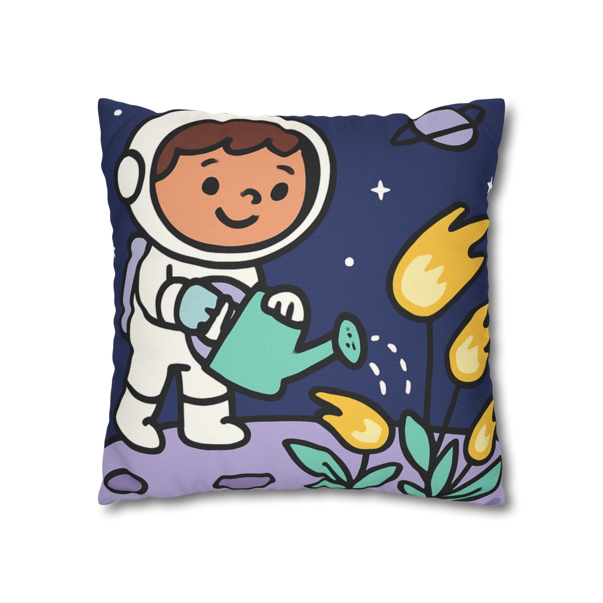 Comet Garden On Moon Meadow trendy patterned pillow cases