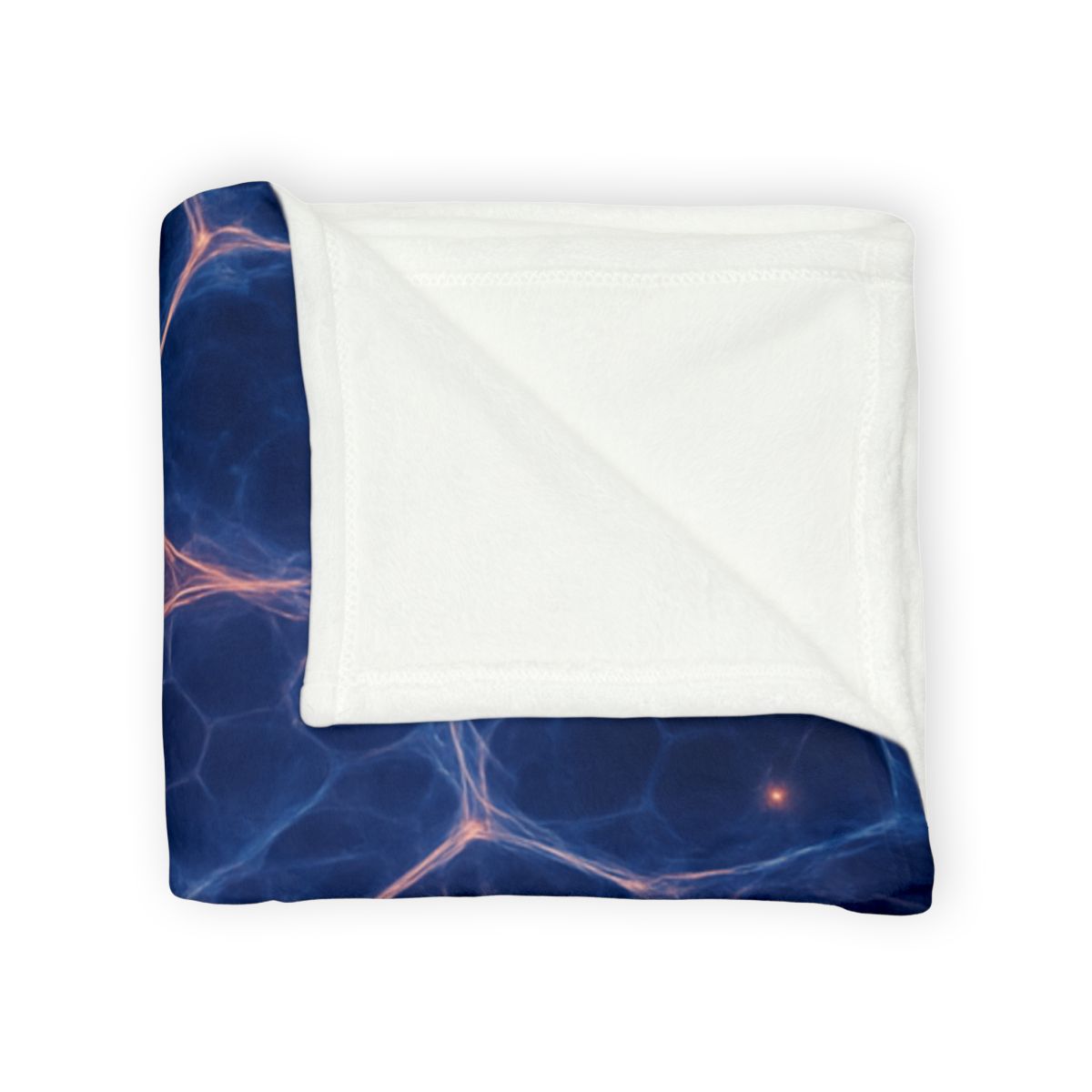 Fractal Nebula Lattice soft fleece blankets