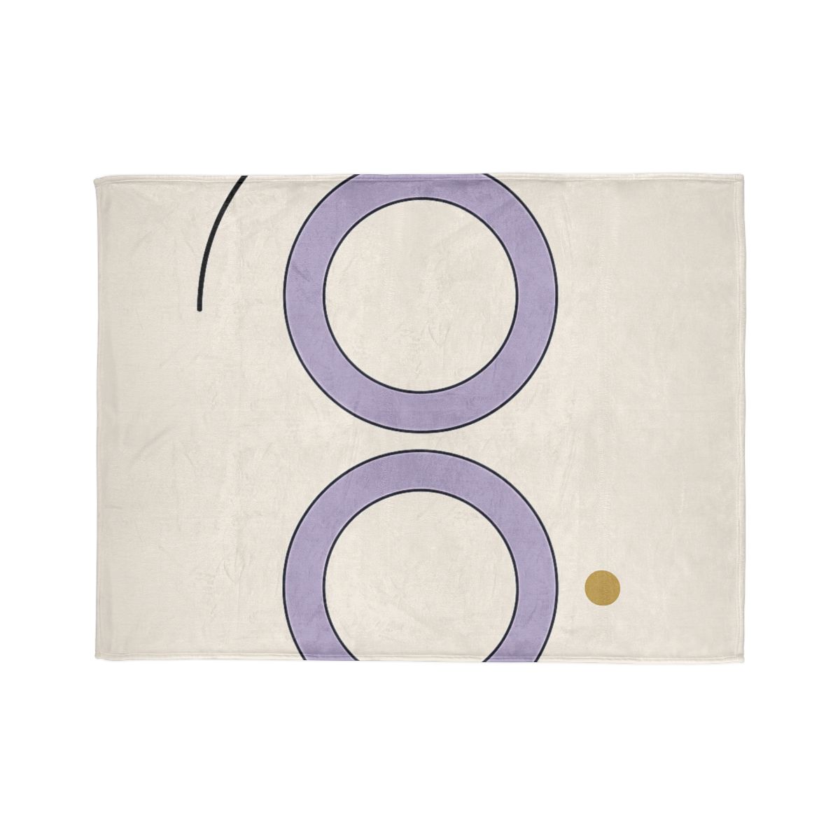 Arc Corner With Paired Rings personalized cozy blankets