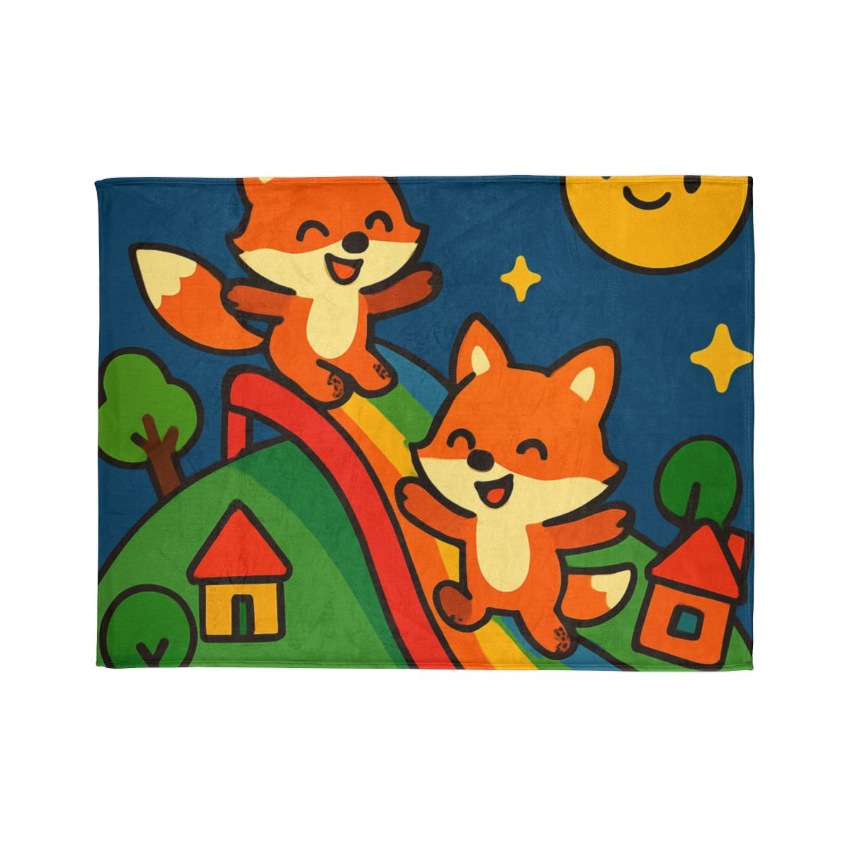 Planet Playground Of The Friendly Foxes unique gift blanketscustom blankets
