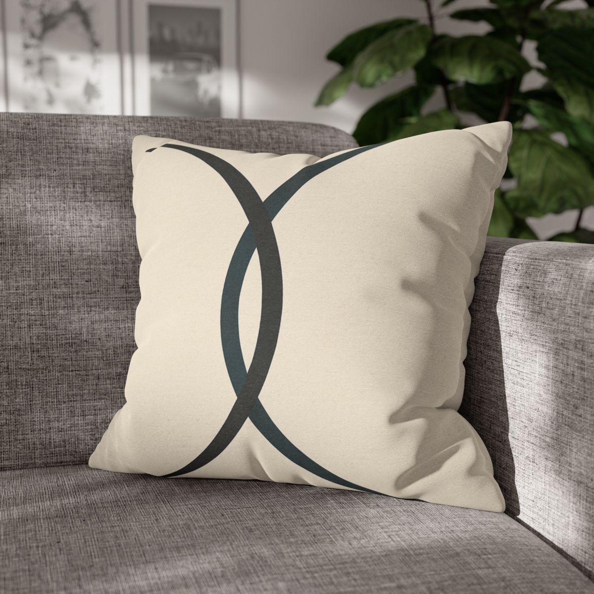 Intersecting Arc Duo Balanced designer print pillow cases