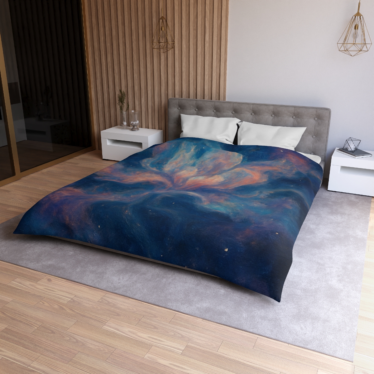 Velvet Plasma Bloom Tapestry custom duvets