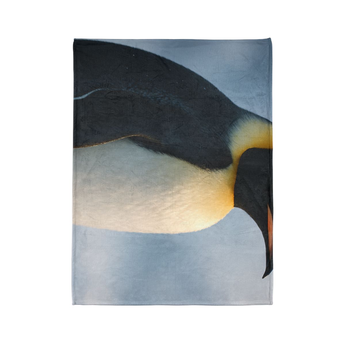 Glacier Gaze Emperor Penguin stylish throw blankets