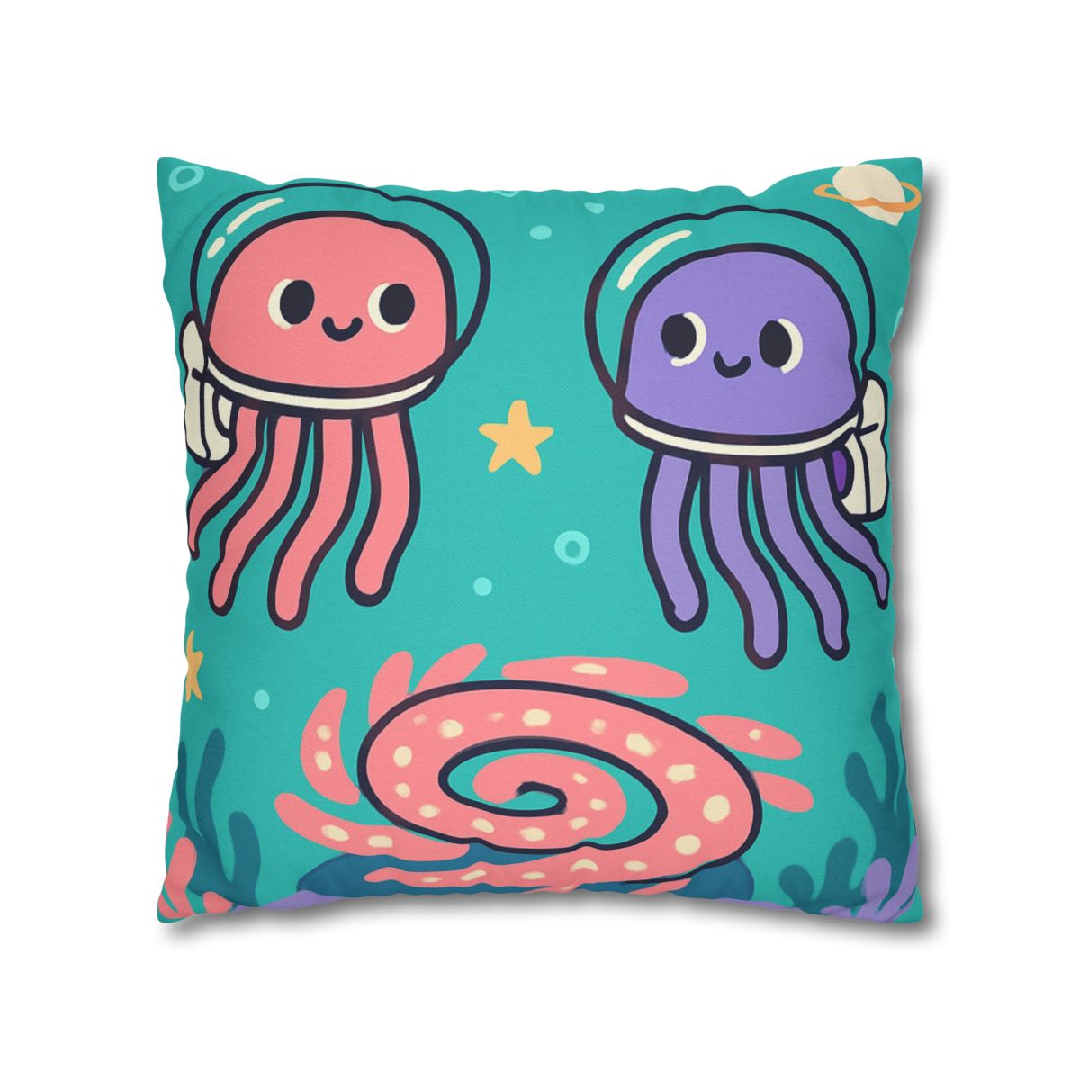 Jellyfish Astronauts In The Coral Nebula comfortable bedding pillow covers