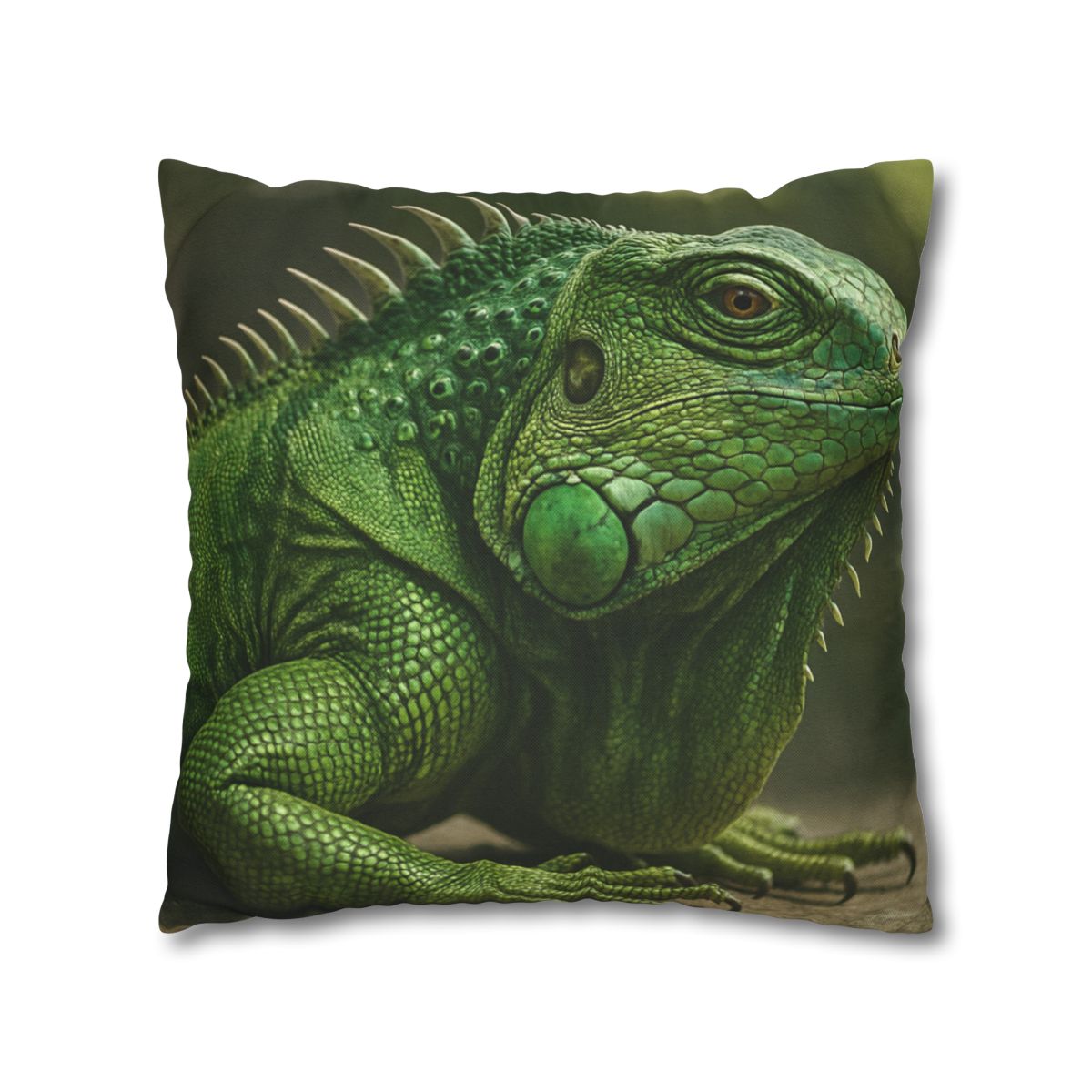 Stone Quiet Green Iguana comfortable bedding pillow covers