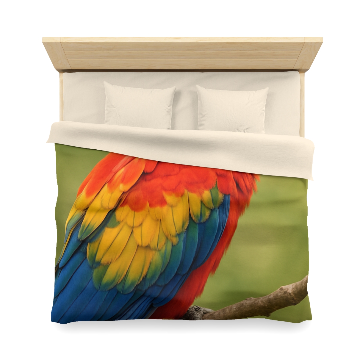 Crimson Cascade Scarlet Macaw custom duvets