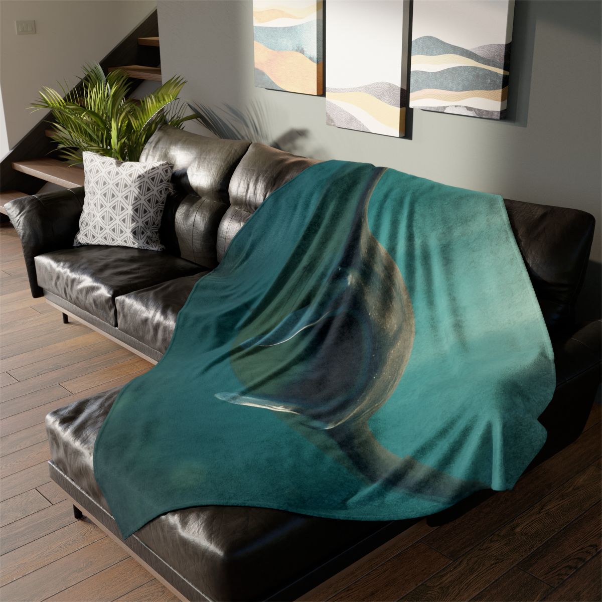 Starlit Drift Giant Manta Ray unique gift blankets