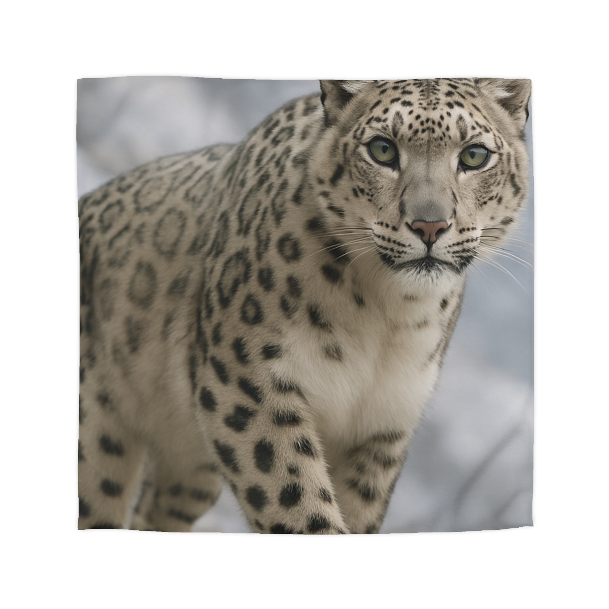Snow Leopard Silent Ascent soft comforter duvets