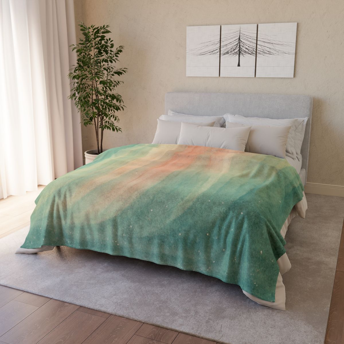 Aurora Dust Cascade trendy patterned blankets