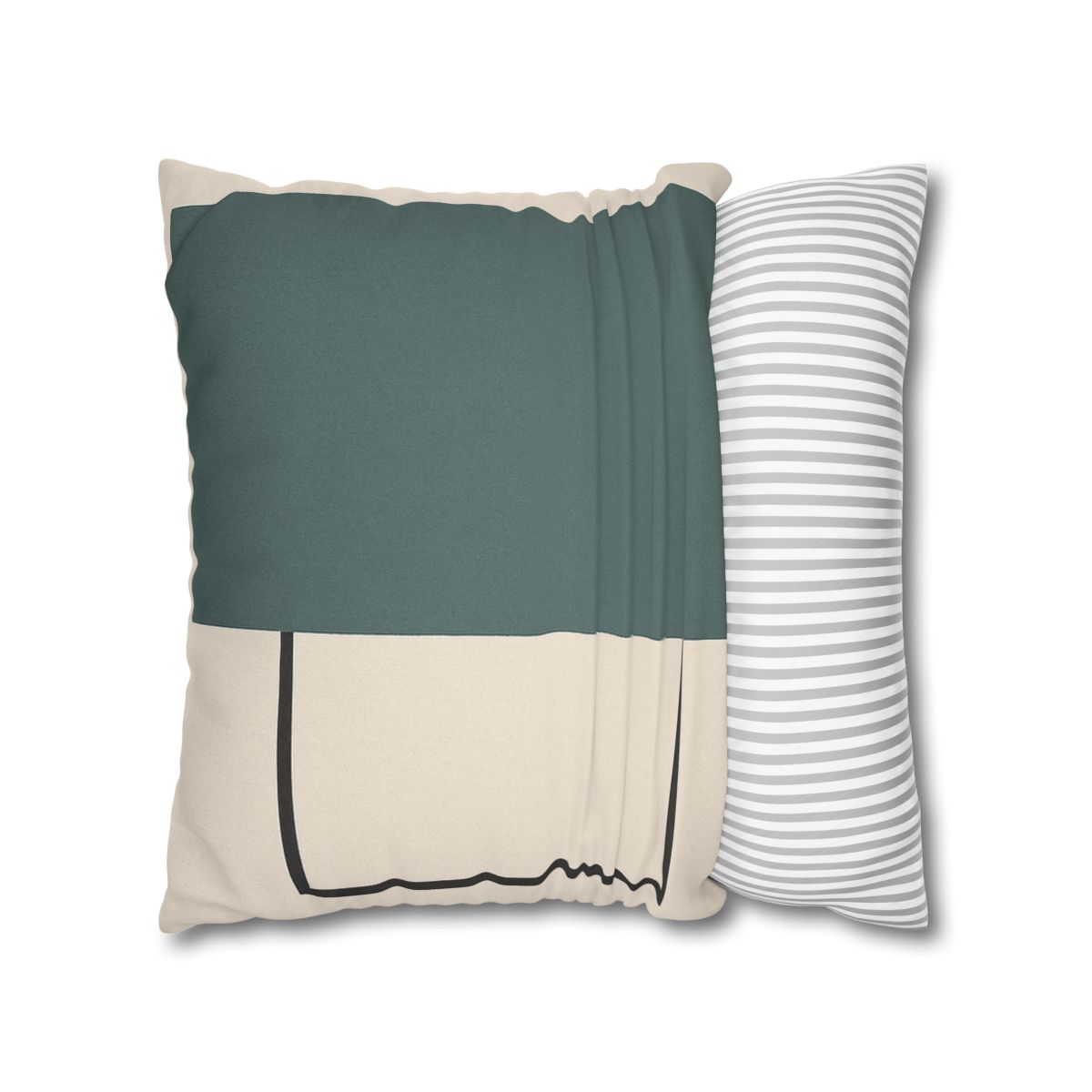 Offset Rectangle Pause personalized pillow covers