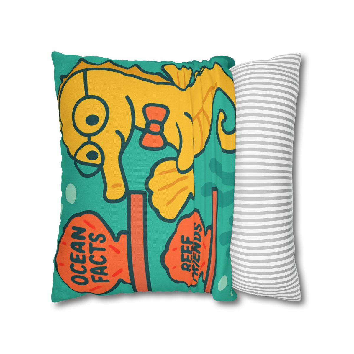 Underwater Library Of The Seahorse Librarian stylish decorative pillowcases